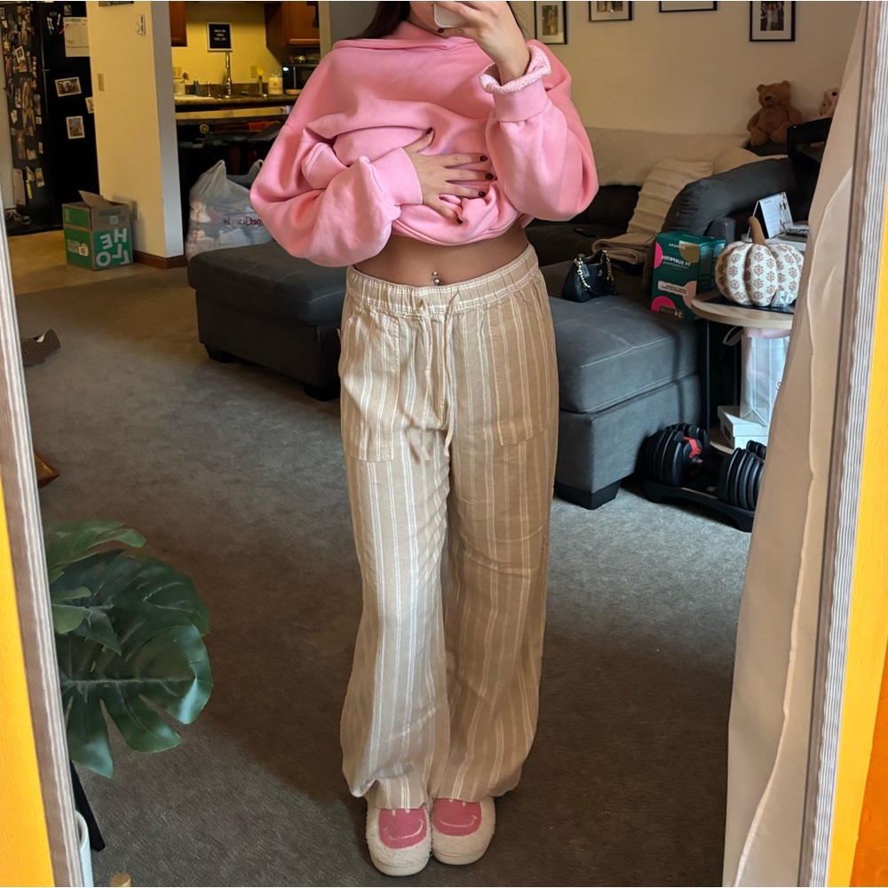 Striped Linen Pants